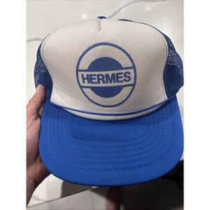 Hermes Vintage SnapBack Blue White Mesh